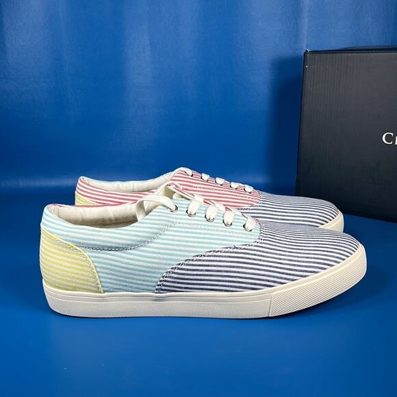 Club Room Lance Lace up Sneaker Stripe Color Blocked - 10 - New in box - Picture 3 of 8